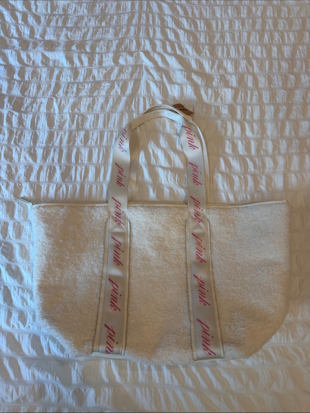 PINK Victoria's Secret Sherpa Tote Bag NWT